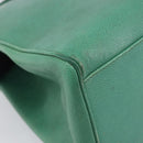 CELINE Shoulder Bag Leather Green Gold Tone Auth bs37794-11