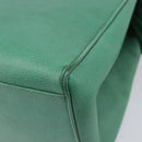 CELINE Shoulder Bag Leather Green Gold Tone Auth bs37794-12