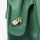 CELINE Shoulder Bag Leather Green Gold Tone Auth bs37794-17