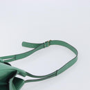 CELINE Shoulder Bag Leather Green Gold Tone Auth bs37794-8