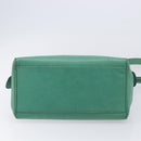 CELINE Shoulder Bag Leather Green Gold Tone Auth bs37794-9