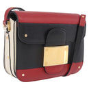 Valentino Shoulder Bag Leather Black Gold Tone Auth bs37798-1