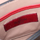 Valentino Shoulder Bag Leather Black Gold Tone Auth bs37798-21
