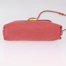 Chloe Elsie Shoulder Bag Leather Pink Gold Tone Auth bs37800-13