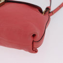 Chloe Elsie Shoulder Bag Leather Pink Gold Tone Auth bs37800-15