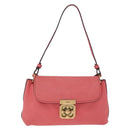 Chloe Elsie Shoulder Bag Leather Pink Gold Tone Auth bs37800-2