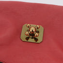 Chloe Elsie Shoulder Bag Leather Pink Gold Tone Auth bs37800-21
