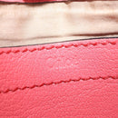 Chloe Elsie Shoulder Bag Leather Pink Gold Tone Auth bs37800-22