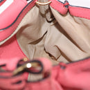 Chloe Elsie Shoulder Bag Leather Pink Gold Tone Auth bs37800-24