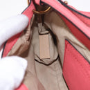 Chloe Elsie Shoulder Bag Leather Pink Gold Tone Auth bs37800-25