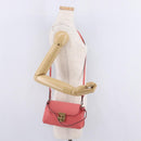 Chloe Elsie Shoulder Bag Leather Pink Gold Tone Auth bs37800-28