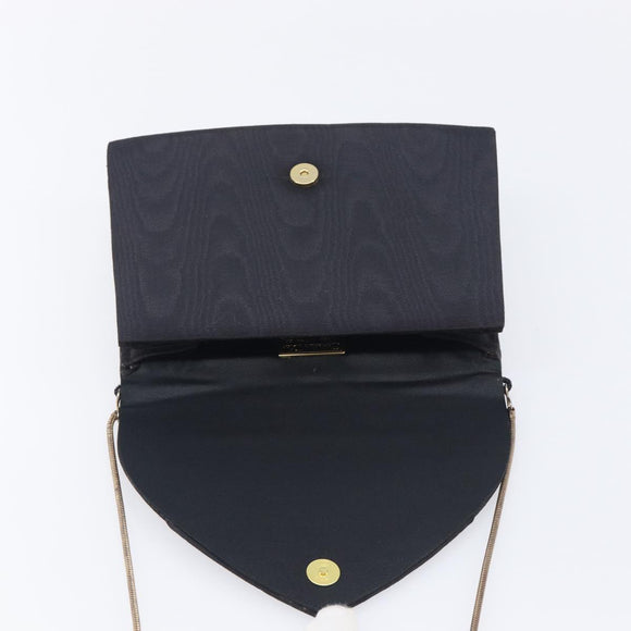 Christian Dior Shoulder Bag Nylon Black Gold Tone Auth bs37802