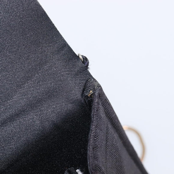 Christian Dior Shoulder Bag Nylon Black Gold Tone Auth bs37802