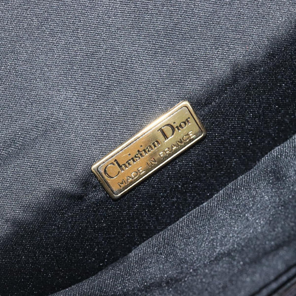 Christian Dior Shoulder Bag Nylon Black Gold Tone Auth bs37802