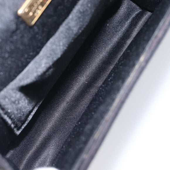 Christian Dior Shoulder Bag Nylon Black Gold Tone Auth bs37802