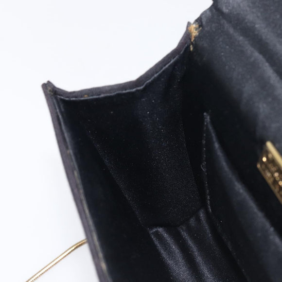 Christian Dior Shoulder Bag Nylon Black Gold Tone Auth bs37802