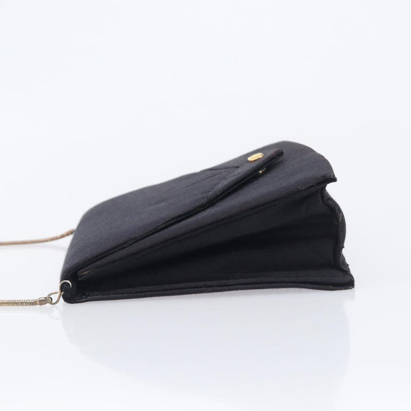 Christian Dior Shoulder Bag Nylon Black Gold Tone Auth bs37802