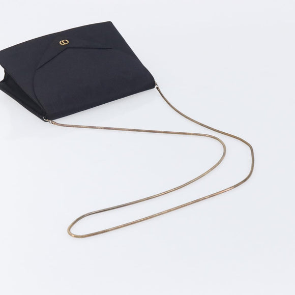 Christian Dior Shoulder Bag Nylon Black Gold Tone Auth bs37802