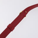 Christian Dior Shoulder Bag Leather Red Gold Tone Auth bs37803-10