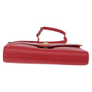 Christian Dior Shoulder Bag Leather Red Gold Tone Auth bs37803-12