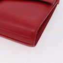 Christian Dior Shoulder Bag Leather Red Gold Tone Auth bs37803-14