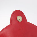Christian Dior Shoulder Bag Leather Red Gold Tone Auth bs37803-19