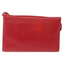 Christian Dior Shoulder Bag Leather Red Gold Tone Auth bs37803-3