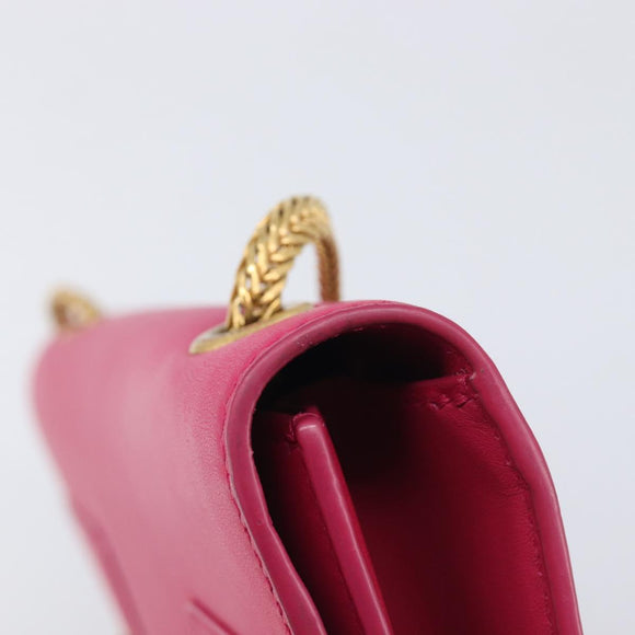 Saint Laurent Betty Chain Shoulder Bag Leather Pink Gold 314516 Auth bs37805V