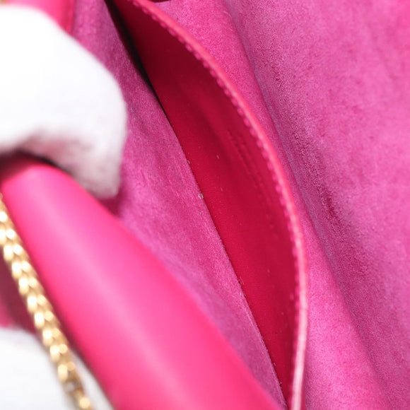 Saint Laurent Betty Chain Shoulder Bag Leather Pink Gold 314516 Auth bs37805V