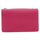 Saint Laurent Betty Chain Shoulder Bag Leather Pink Gold 314516 Auth bs37805V-3