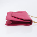 Saint Laurent Betty Chain Shoulder Bag Leather Pink Gold 314516 Auth bs37805V-4