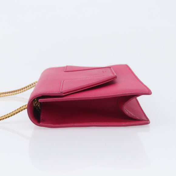 Saint Laurent Betty Chain Shoulder Bag Leather Pink Gold 314516 Auth bs37805V