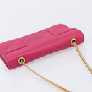 Saint Laurent Betty Chain Shoulder Bag Leather Pink Gold 314516 Auth bs37805V-6