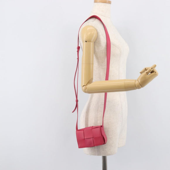 Bottega Veneta MAXI INTRECCIATO Cassette Mini Shoulder Bag Leather Auth bs37807A