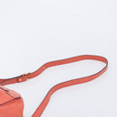 CELINE Chloe C Saluki Shoulder Bag Leather Canvas 2 Set Orange Auth bs37817-15
