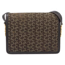 CELINE Chloe C Saluki Shoulder Bag Leather Canvas 2 Set Orange Auth bs37817-3