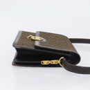 CELINE Chloe C Saluki Shoulder Bag Leather Canvas 2 Set Orange Auth bs37817-4