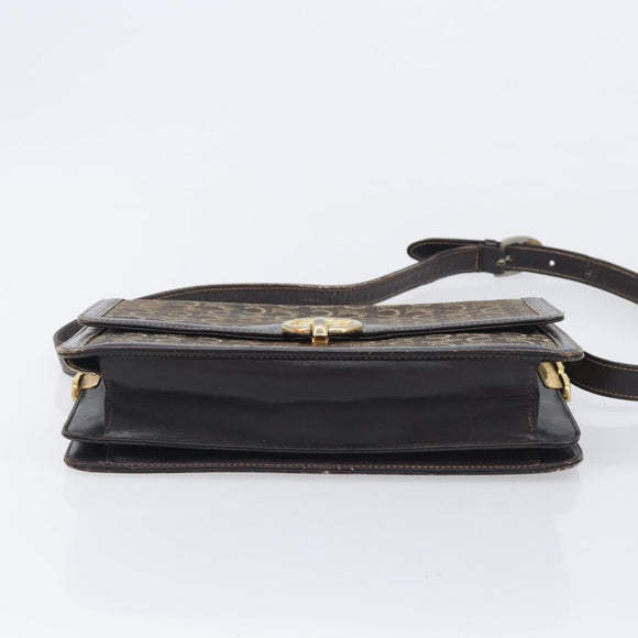 CELINE Chloe C Saluki Shoulder Bag Leather Canvas 2 Set Orange Auth bs37817