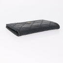 CHANEL Key Case Matelasse Card Case Leather 3 Set Black Gold CC Auth bs37818-14