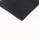 CHANEL Key Case Matelasse Card Case Leather 3 Set Black Gold CC Auth bs37818-16