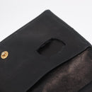 CHANEL Key Case Matelasse Card Case Leather 3 Set Black Gold CC Auth bs37818-18
