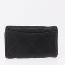 CHANEL Key Case Matelasse Card Case Leather 3 Set Black Gold CC Auth bs37818-21