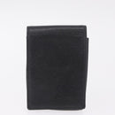 CHANEL Key Case Matelasse Card Case Leather 3 Set Black Gold CC Auth bs37818-3
