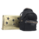 Stella McCartney Backpack Shoulder Bag Nylon Leather 2 Set Black Auth bs37819-1