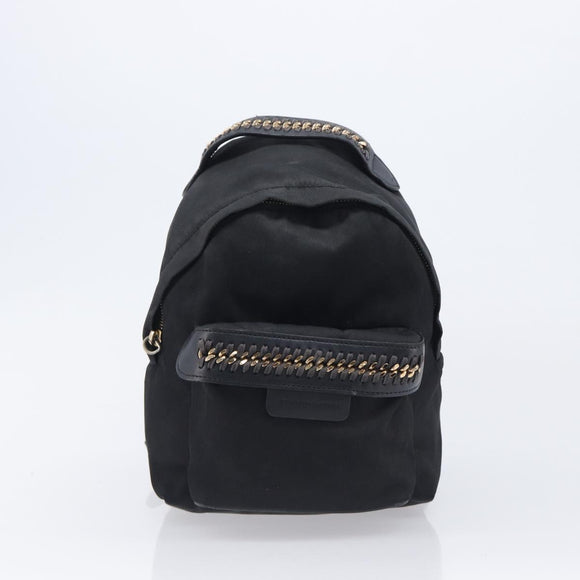 Stella McCartney Backpack Shoulder Bag Nylon Leather 2 Set Black Auth bs37819