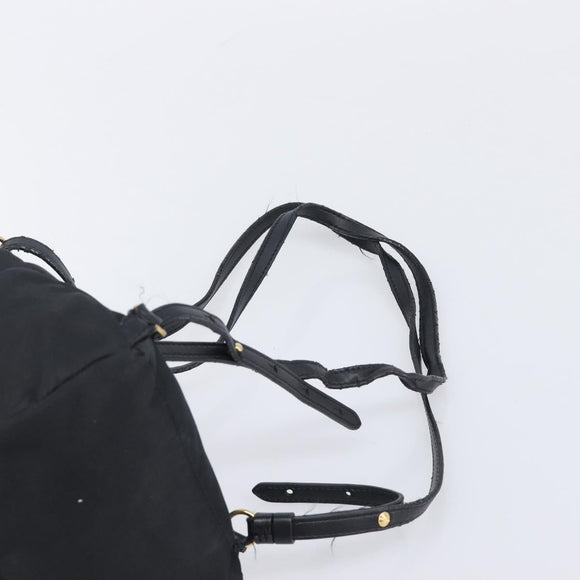 Stella McCartney Backpack Shoulder Bag Nylon Leather 2 Set Black Auth bs37819