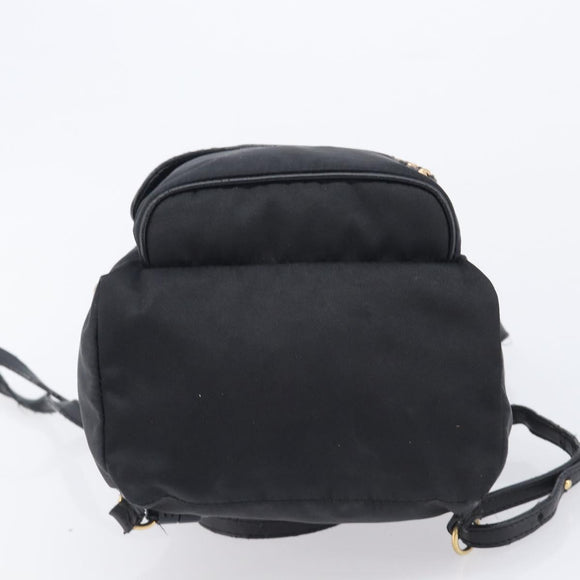 Stella McCartney Backpack Shoulder Bag Nylon Leather 2 Set Black Auth bs37819