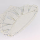CHANEL Camelia Skirt Nylon White Blue CC Auth bs37820V-11