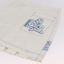 CHANEL Camelia Skirt Nylon White Blue CC Auth bs37820V-8