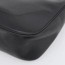 HERMES Trim Shoulder Bag Leather Black Gold Tone Auth bs37822-11